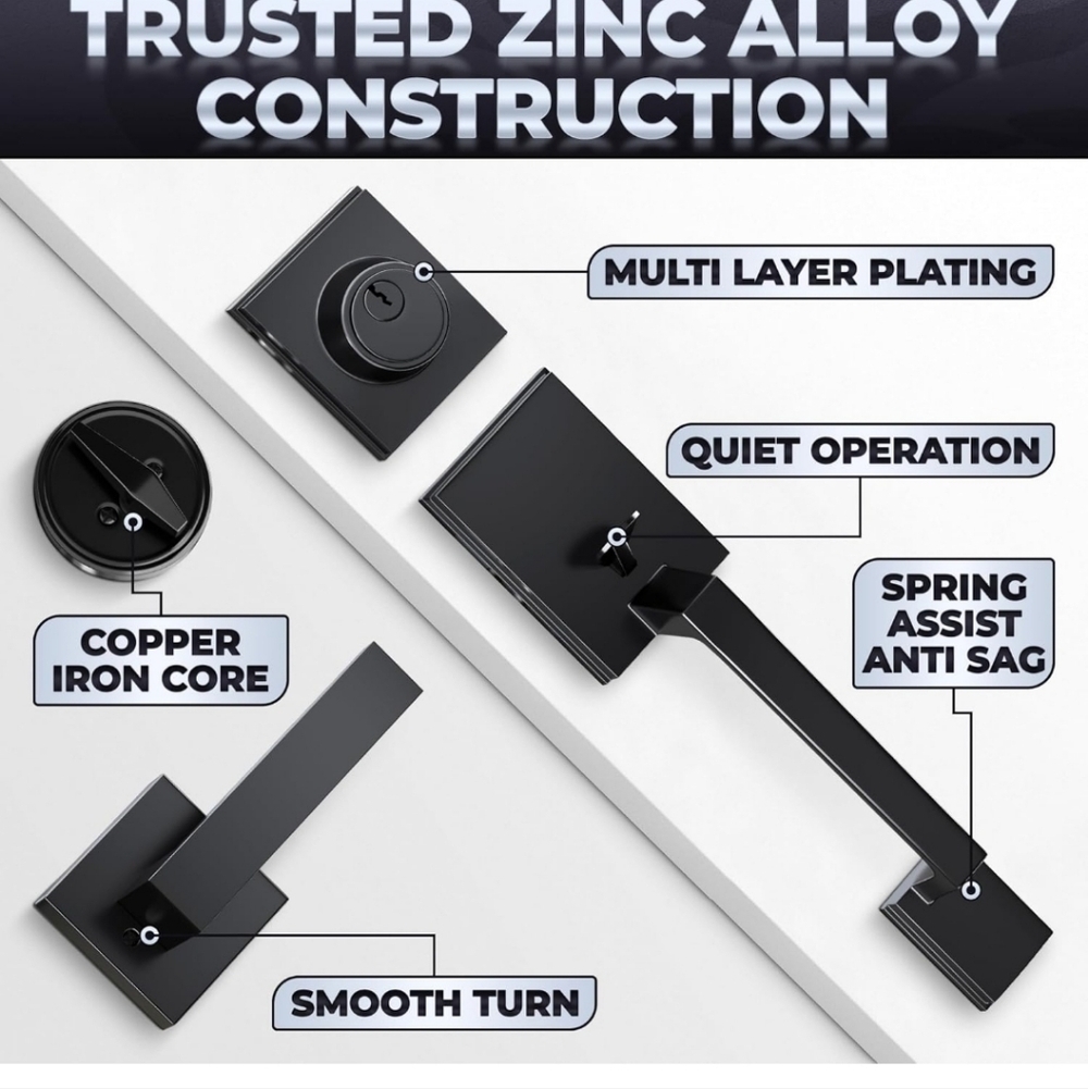 Front Door Lock Set - Picture 5 of 9